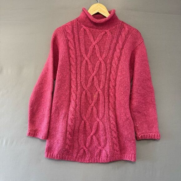 Vintage Ping Pong Women’s Mohair Blend High Neck Knit Sweater Size Large - Picture 1 of 9